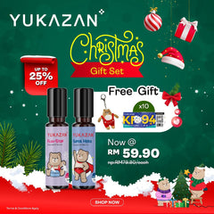 Yukazan Festive Christmas Gift Set Bundle 3 Essential Oil Roll On Flu & Hero For Kids