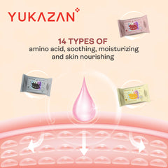 Yukazan Gentle Calm Make Up Remover Towelettes Activated Bamboo Charcoal 30's