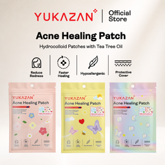 Yukazan Acne Healing Patch 30's | Cute Design Acne Patch | Pimple Acne Patch | Concealer Pimple Patch | Tea Tree Oil