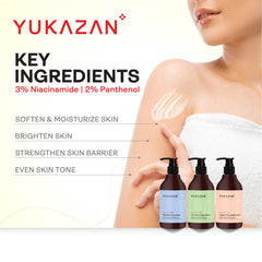 Yukazan Lime Basil Body Lotion 300ml - Daily Moisturizing Brightening Body Lotion