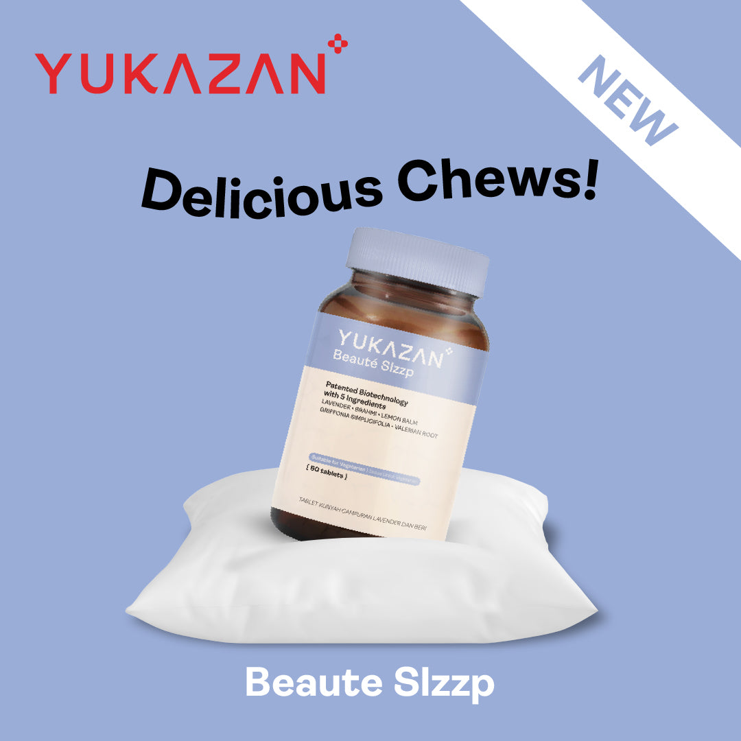 Yukazan Beauté Slzzp Natural Sleep Aids Supplement. Promote Deep & Quality Sleep, Boost Mood and Relax (60s)