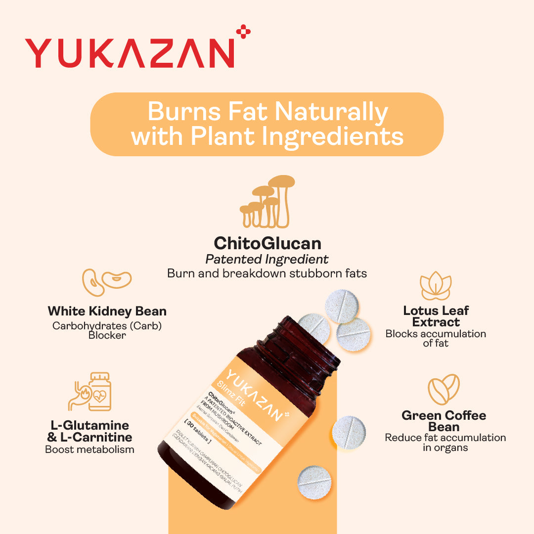 Yukazan Slimz Fit Natural Fat Burner and Slimming Supplement. Stay Slim, Burn Fat Naturally (30s)
