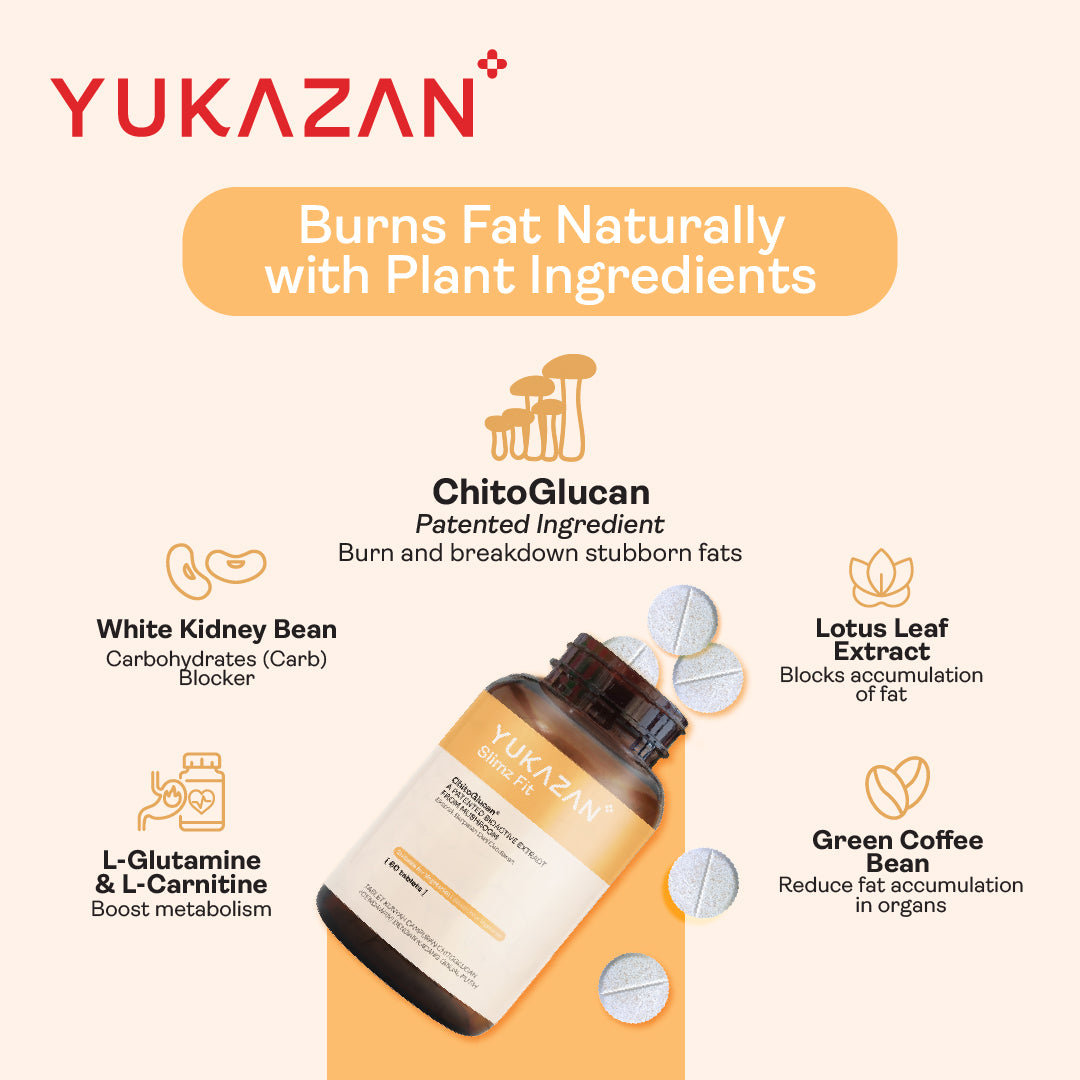 Yukazan Slimz Fit Thuốc giảm béo tự nhiên và thực phẩm bổ sung giảm béo. Giữ dáng thon gọn, đốt cháy mỡ tự nhiên (60s) 
