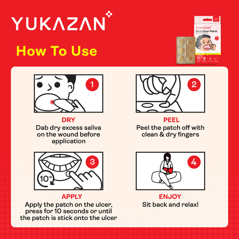 Yukazan Oral Ulcer Patch (6 pieces) - For all kind of oral & canker ulcers