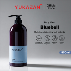 Yukazan Bluebell Body Wash 850ml Shower Foam / Antibacterial and Alcohol Free / Body Shampoo