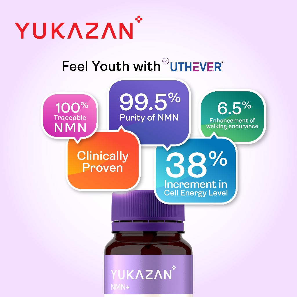 Yukazan NMN+ 30's Energy Boost Anti Aging Supplement NAD+ / Support Cellular Repair