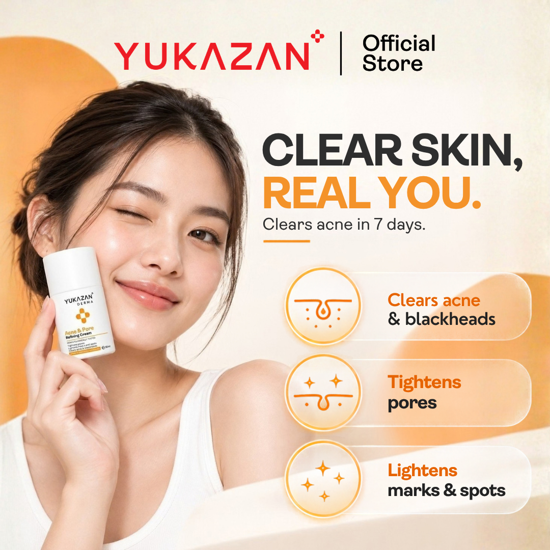 Yukazan Derma Refining Cream Acne & Pore 30ml Acne Removal Cream - Reduce acne in 7 days