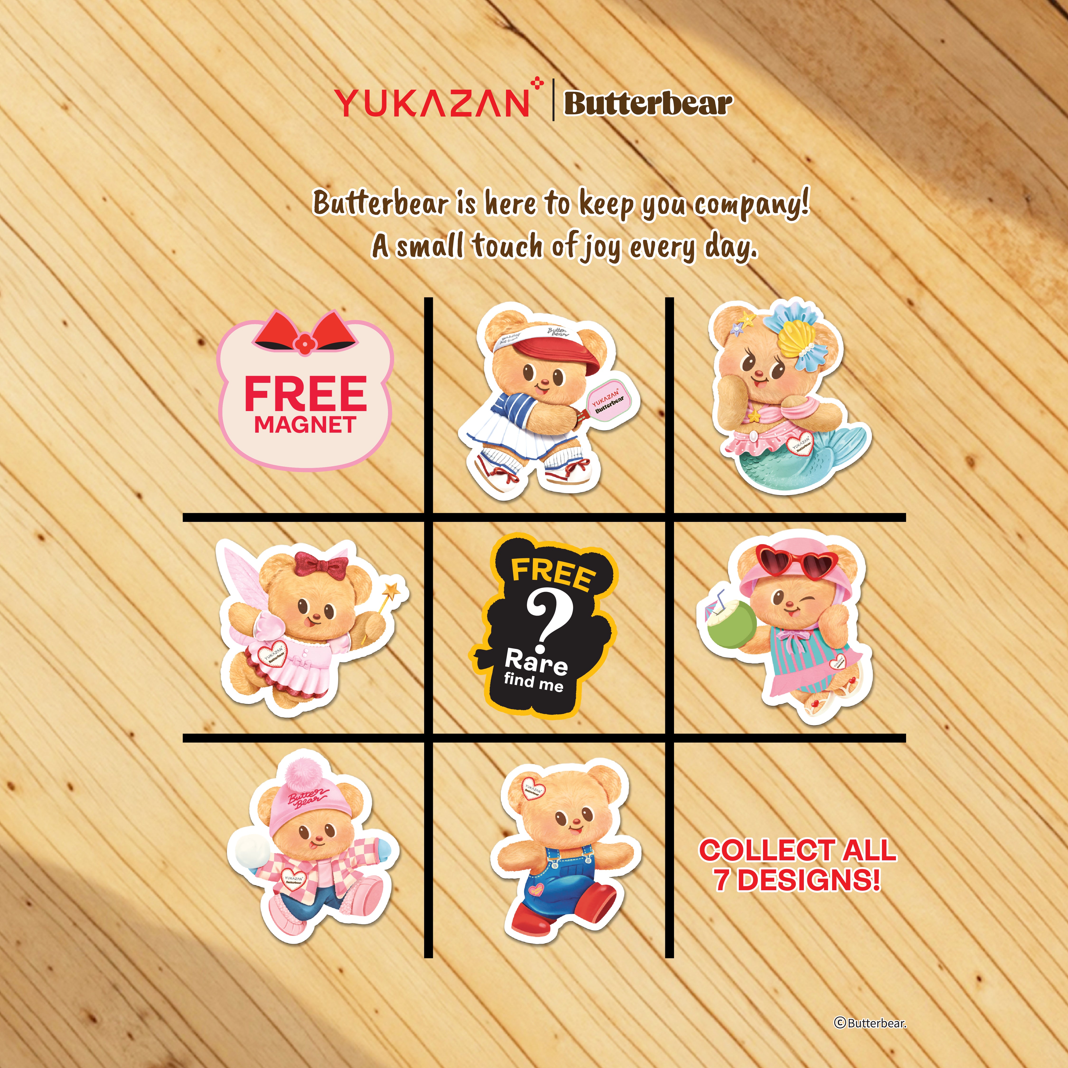 【Yukazan x Butterbear】 Hydrocolloid Acne Healing Patch 30's Pimple Patch