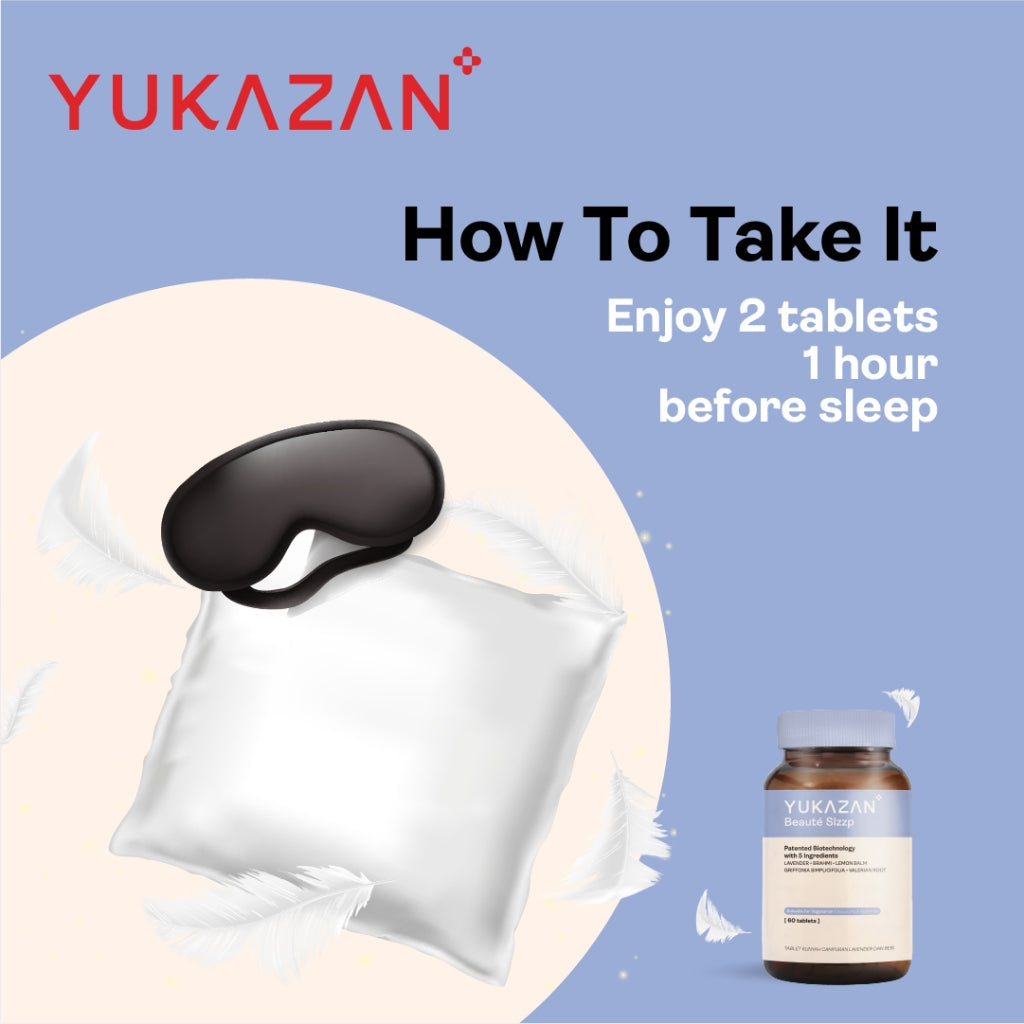 Yukazan Beauté Slzzp 4s Promote Quality Sleep Supplement / Deep Sleep / Reduce Anxiety / Stress