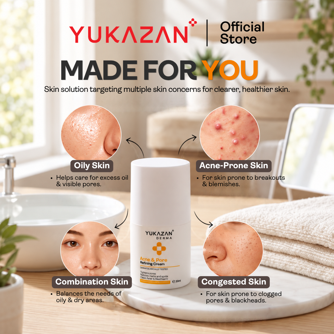 Yukazan Derma Refining Cream Acne & Pore 30ml Acne Removal Cream - Reduce acne in 7 days