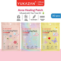 Yukazan Acne Healing Patch 30's | Cute Design Acne Patch | Pimple Acne Patch | Concealer Pimple Patch | Tea Tree Oil