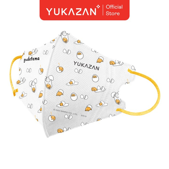 Yukazan Kids 4ply 3D Fit Gudetama Cheerful Egg Face Mask (20 Pcs/Box)