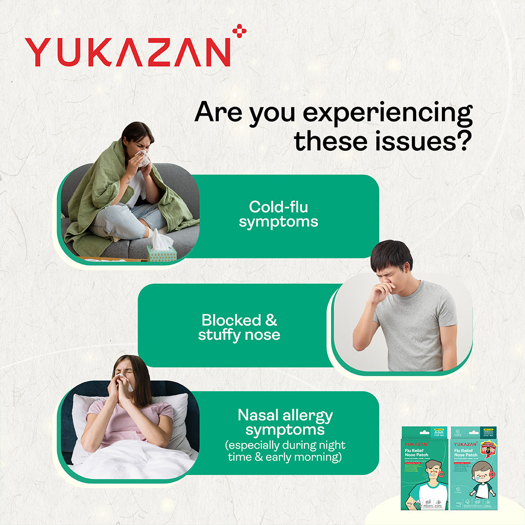 Yukazan Adult Flu Relief Nose Patch 6'S