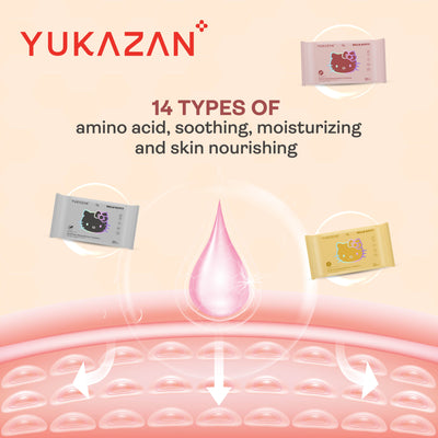 Yukazan Gentle Calm Make Up Remover Towelettes Rich In Lemon Vitamin C 30's