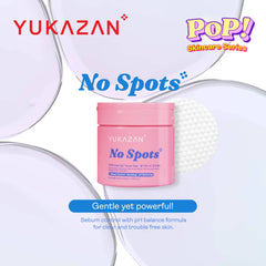 Yukazan POP! No Spots Anti-Acne Toner Pad 60'S / Soothing / Sebum control / pH Balancing / Skin care / Face