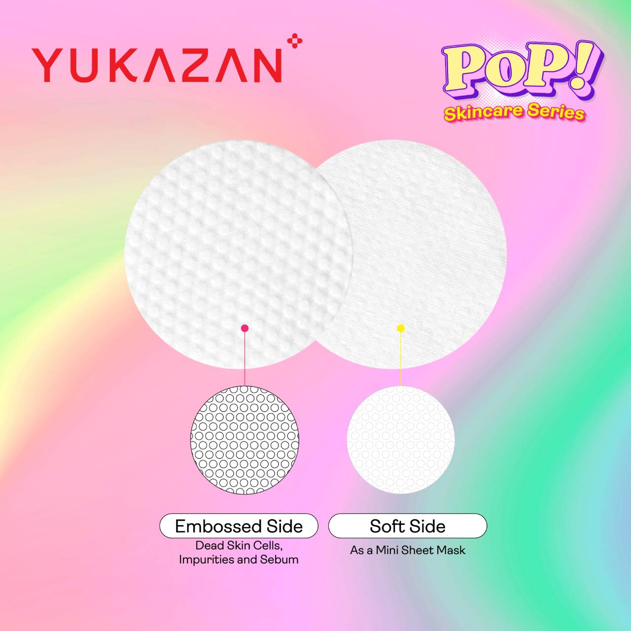 Yukazan POP! Aqua Shot Hydrating Toner Pad 60's - Soothing, Moisturizing, pH Balancing - Skincare, Face