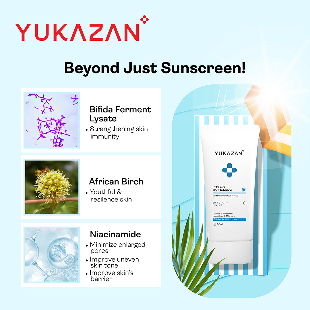 Yukazan Derma Hydra Care UV Defence Sunscreen Sunblock SPF 50+ -50ml