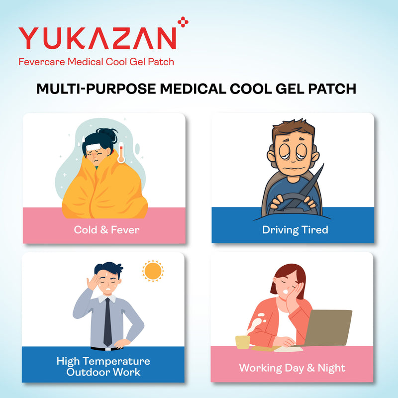 Yukazan Adult Fevercare Cool Gel Patch 6&