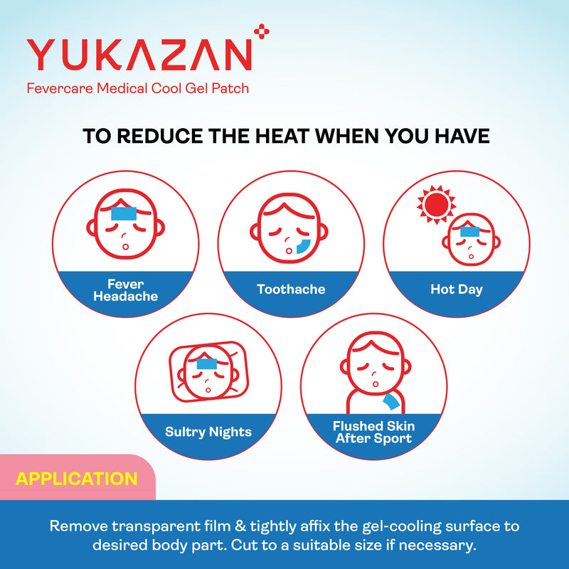 Yukazan Adult Fevercare Cool Gel Patch 6&