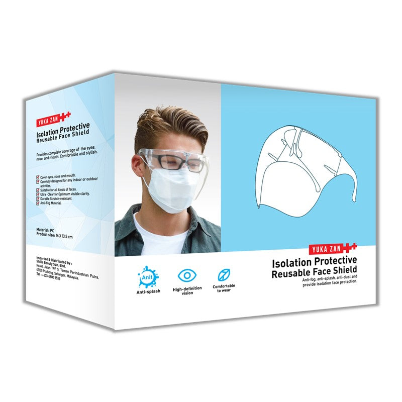 Yukazan Adult Reusable Isolation Protective Face Shield - Yukazan Official Store