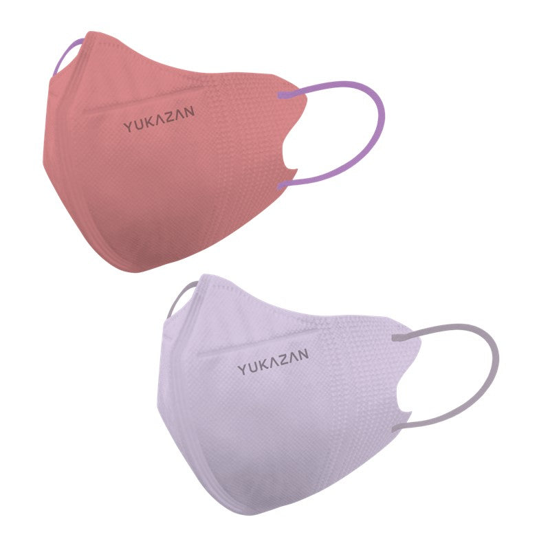 Yukazan Adult 4ply 3D Fit Morandi Berry & Spring Iris Protective Respirator Face Mask (20 Pcs/Box) - Yukazan Official Store