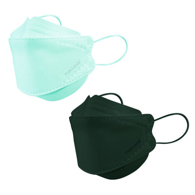 Yukazan Adult KF94 Forest Green & Fairy Green Protective Respirator Face Mask (50 Pcs/Box) - Yukazan Official Store