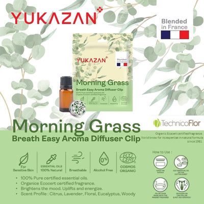 Yukazan Breath Easy Aroma Diffuser Clip (Morning Grass) - Yukazan Official Store