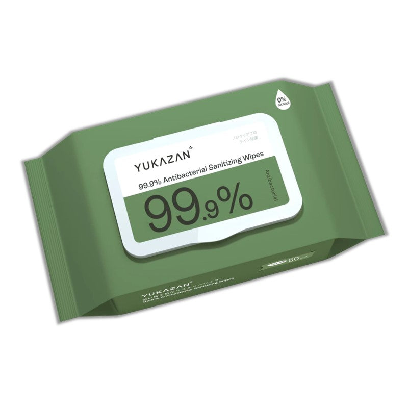 Yukazan 99.9% Antibacterial Sanitizing Wipes (50&