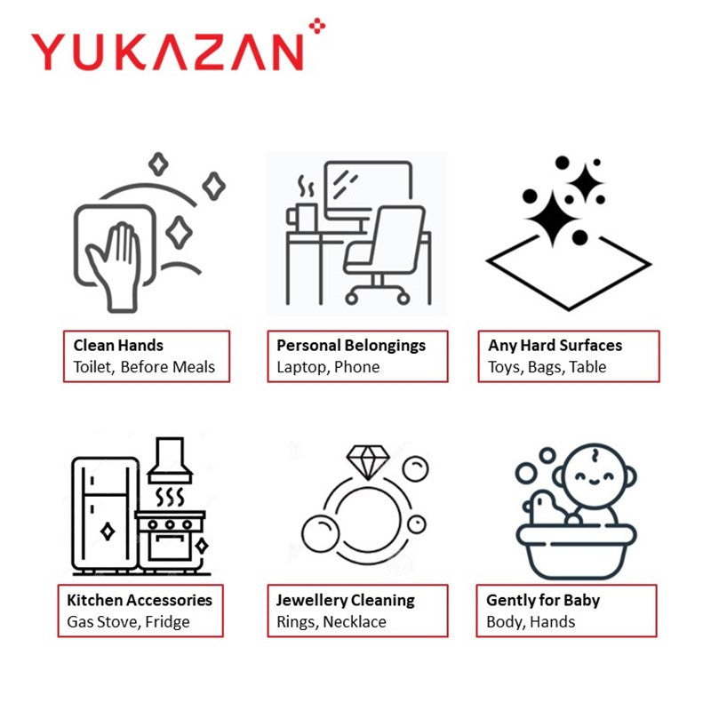 Yukazan 99.9% Antibacterial Sanitizing Wipes (50&