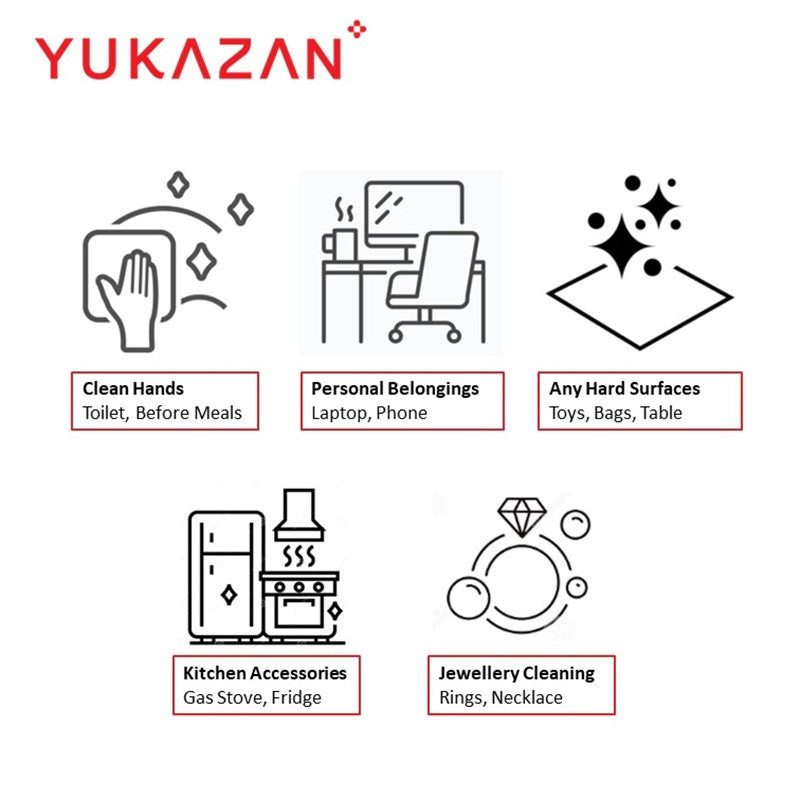 Yukazan 75% Alcohol Antibacterial Antiseptic Wipes (50&