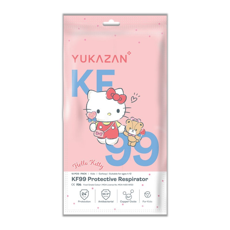 Yukazan Kids KF99 Shopping Kitty Protective Respirator Face Mask (50 Pcs/Box) - Yukazan Official Store