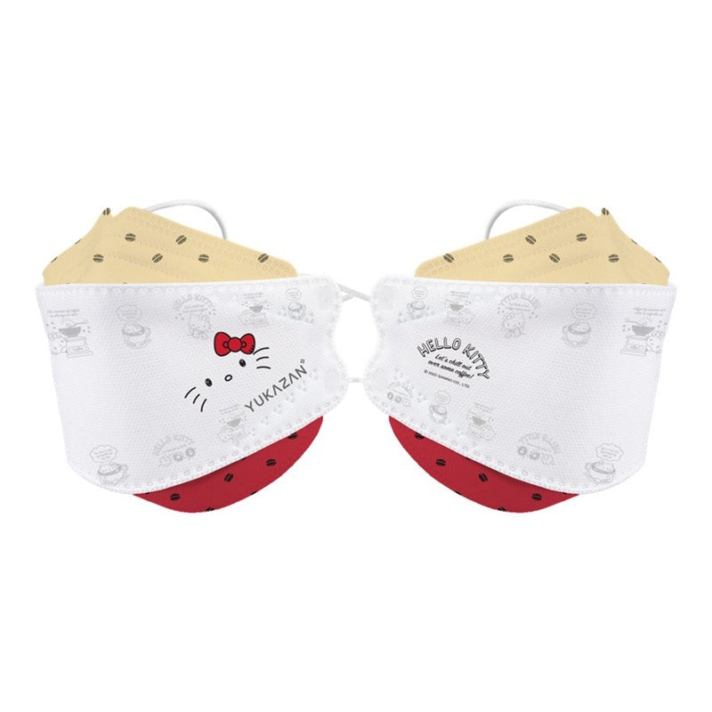 Yukazan Adult KF99 Hello Kitty Coffee Protective Respirator Face Mask (10 Pcs/Pack) - Yukazan Official Store