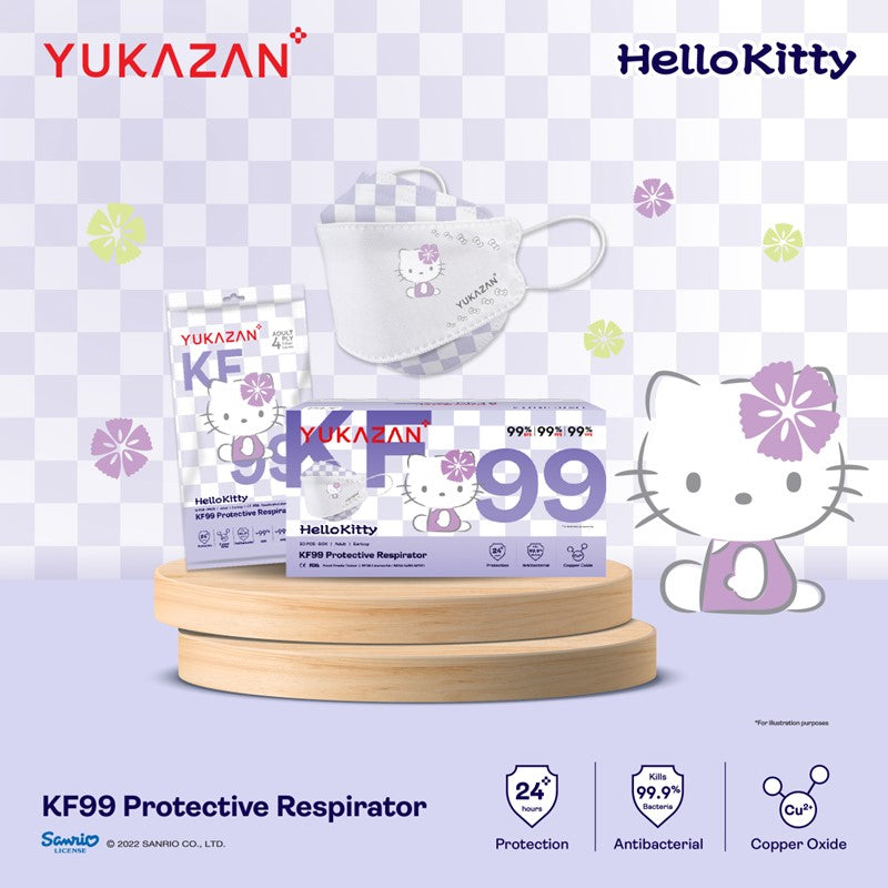 Yukazan Adult KF99 Hello Kitty Berries Protective Respirator Face Mask (50 Pcs/Box) - Yukazan Official Store