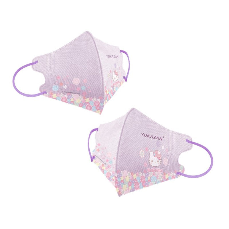 Yukazan Adult 3D Fit Hello Kitty Kimono Lavender Protective Respirator Face Mask (50 Pcs/Box) - Yukazan Official Store