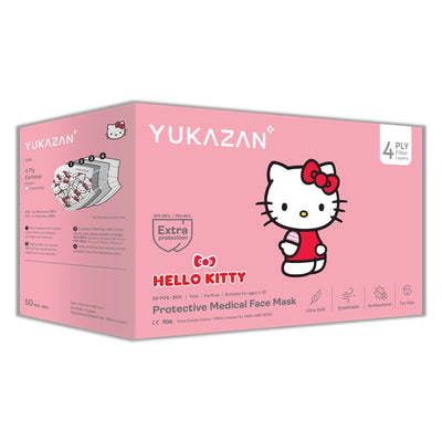 Yukazan Kids 4ply Cutie Kitty Protective Respirator Face Mask (50 Pcs/Box) - Yukazan Official Store