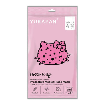 Yukazan Adult 4ply Hello Kitty Candy Protective Respirator Face Mask (50 Pcs/Box) - Yukazan Official Store