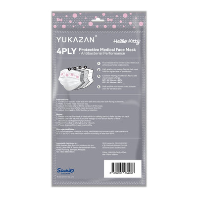 Yukazan Adult 4ply Hello Kitty Candy Protective Respirator Face Mask (10 Pcs/Pack) - Yukazan Official Store