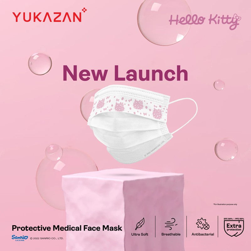 Yukazan Adult 4ply Hello Kitty Candy Protective Respirator Face Mask (10 Pcs/Pack) - Yukazan Official Store