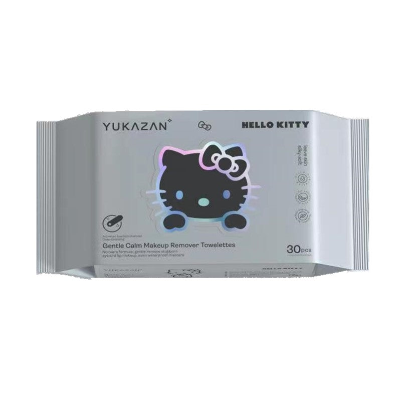 Yukazan Gentle Calm Make Up Remover Towelettes Activated Bamboo Charcoal 30&